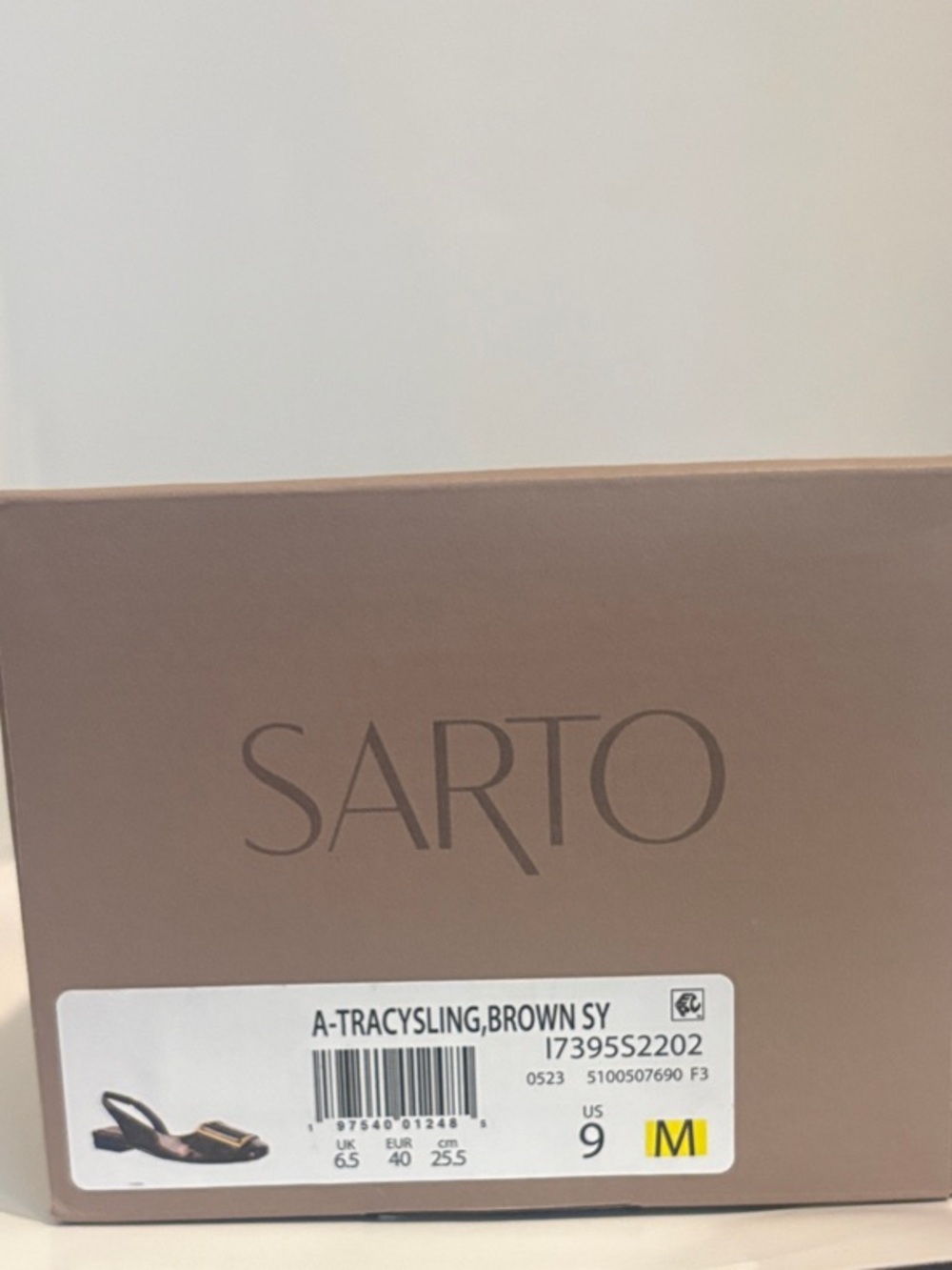 Franco Sarto Brown Tracy Tortoiseshell Slingback Flats with Gold Buckle - Picture 7 of 9